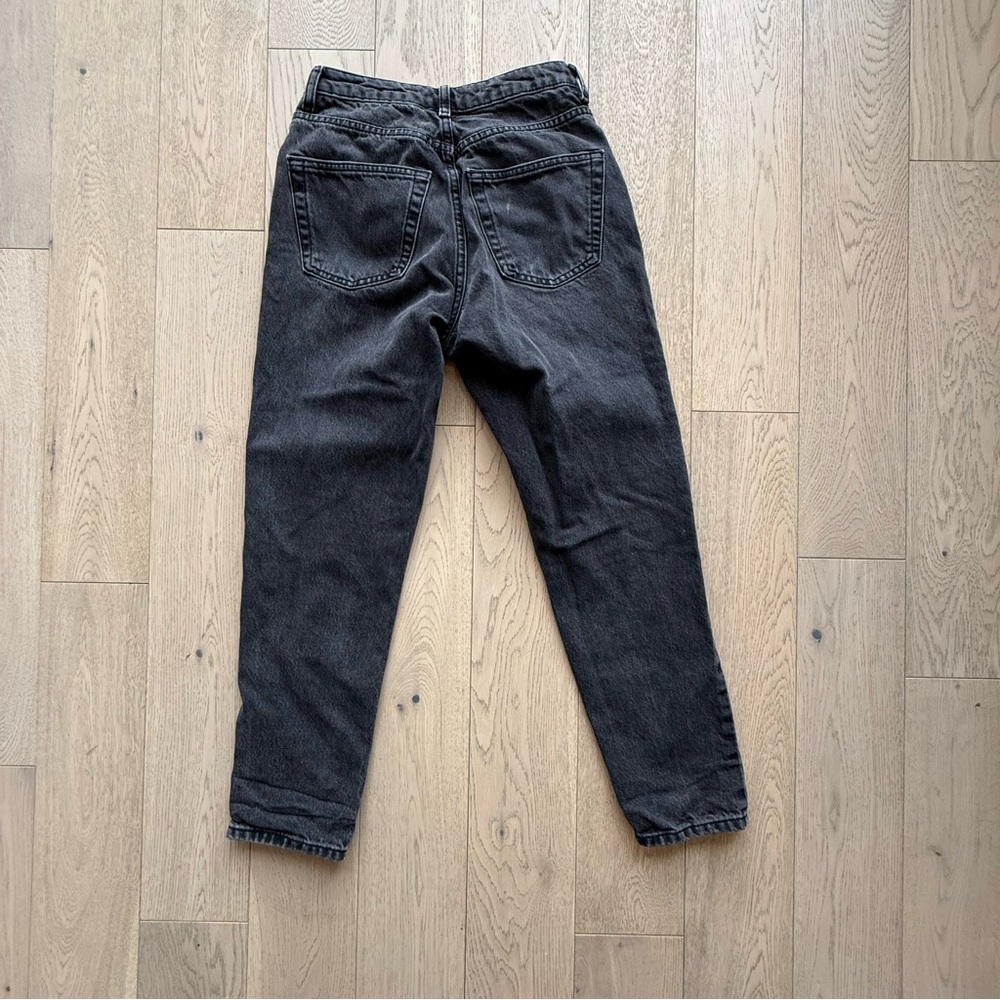 Topshop Black Denim Mom Jeans Size 26 - Picture 2 of 7